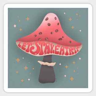 Trippy Mushroom - Pink Ice-cream Sticker